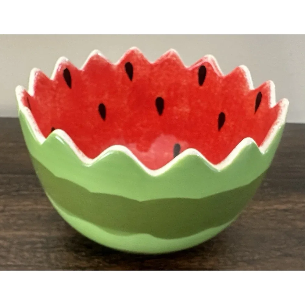 Pier One Set Of 2 Watermelon Serving Bowls  Nesting Bowls Summer Serving‎ Bowls